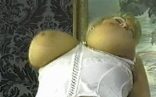 Vintage chubby blond with huge tits